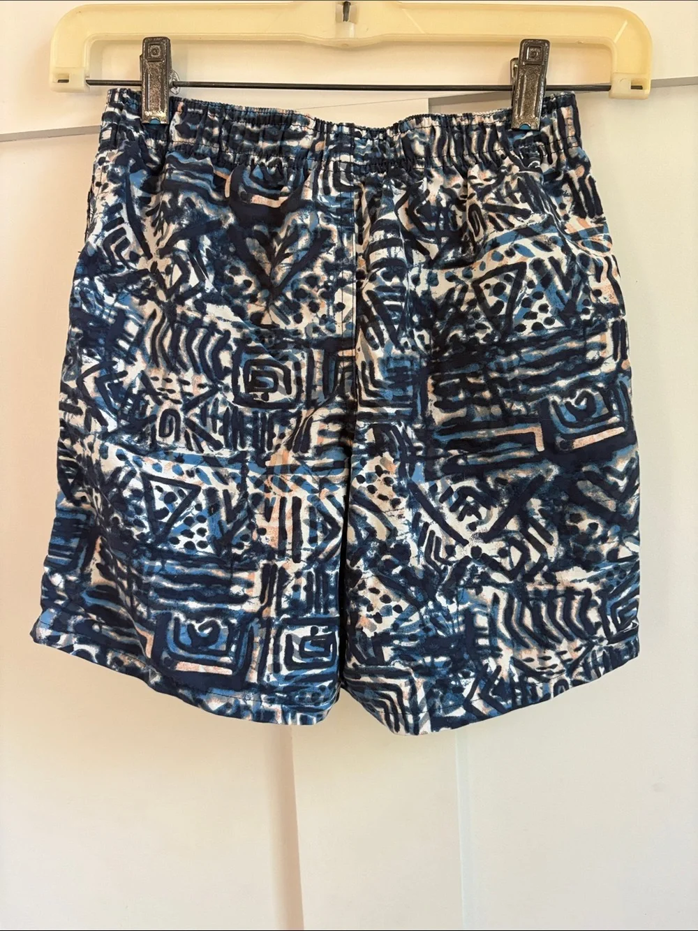 Patagonia Boys Blue & White Abstract Hybrid Shorts